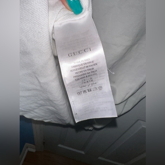 Gucci White T-shirt Bee Polo - Picture 9 of 9